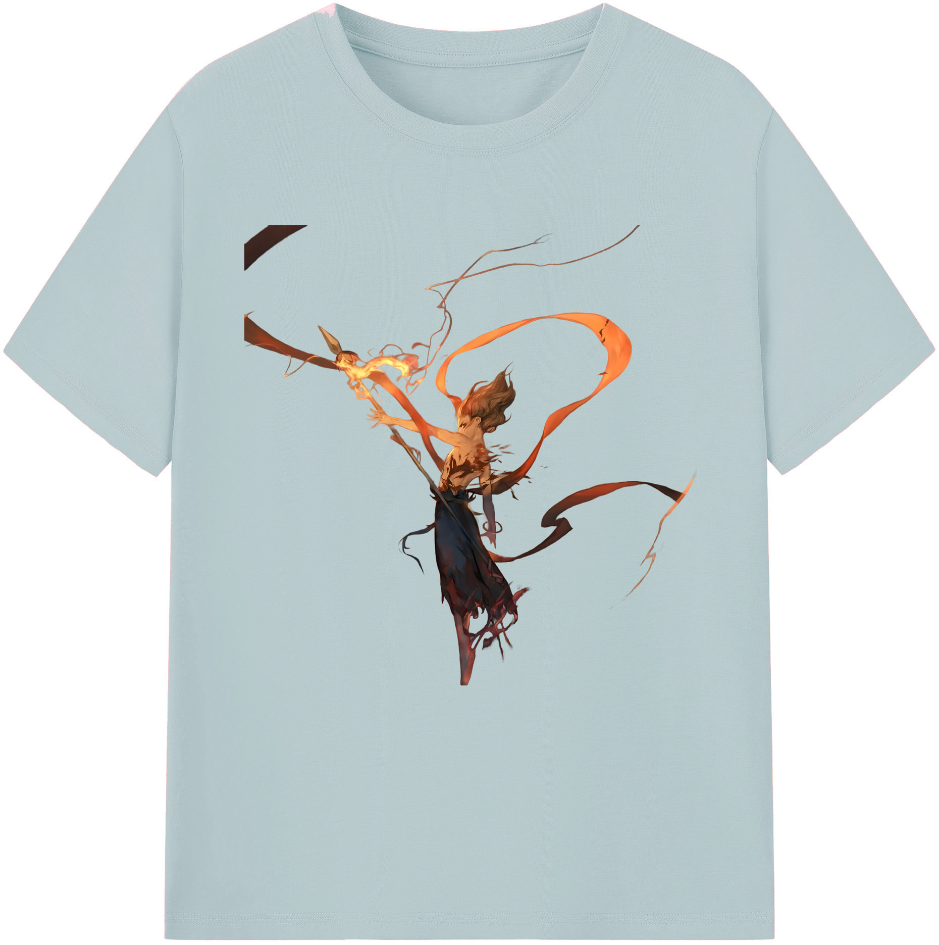 （画像用） Ne Zha 2 ナタ 魔童の大暴れ 綿100％半袖Tシャツ（フロントプリント）
